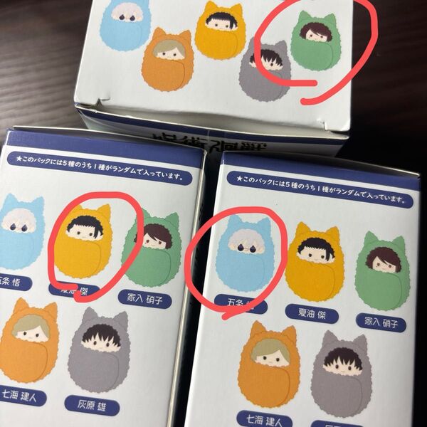 【月末出品取り下げ予定】呪術廻戦 くるみたぴぬい 懐玉 玉折 五条悟 夏油傑 家入硝子