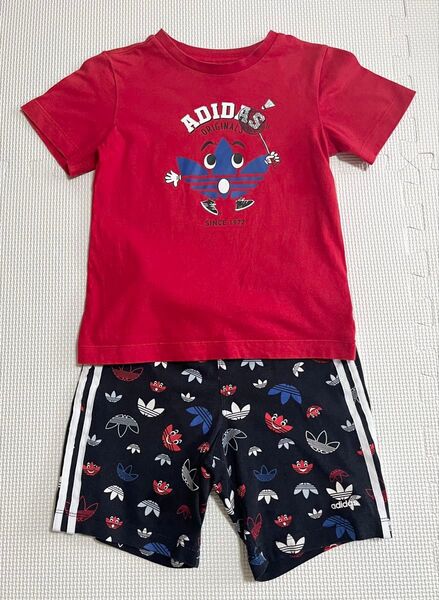 adidas セットアップ100cm Tシャツ 上下セット 半袖半ズボン