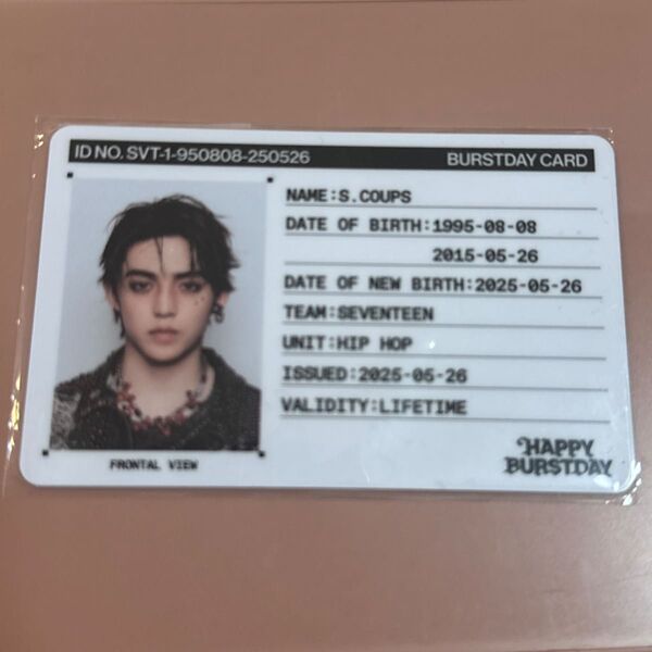 IDカード エスクプス スンチョル seventeen セブチ happy burstday 封入 NEW BURSTDAY