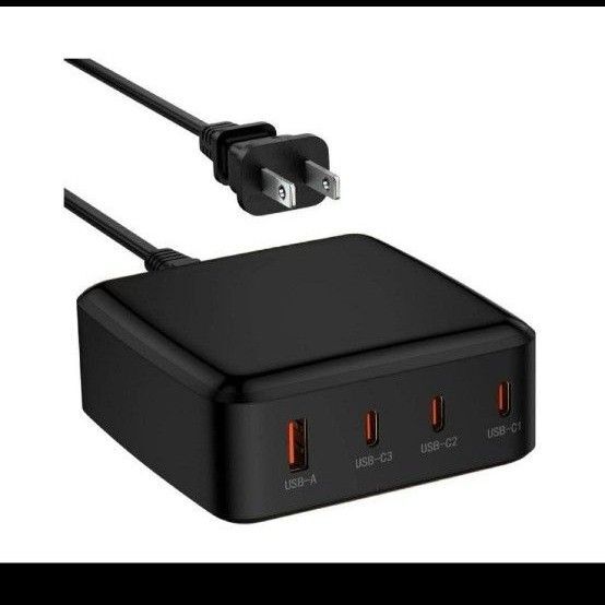 USB充電器 4ポート 100W type-c コンセント 急速充電器 黒