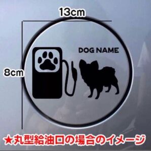 【送料無料】パピヨン ぱぴよん ステッカー リアガラス 給油口 車 犬