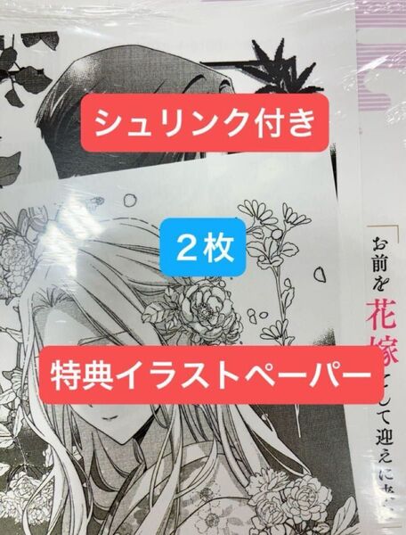 特典2種 特典イラストペーパー 未来屋書店 黒妖の花嫁.