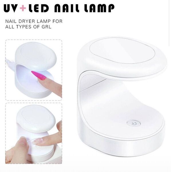 ミニネイルランプ シングルフィンガーUV LEDネイルランプ ポータブルUSB UVライト ジェルネイル