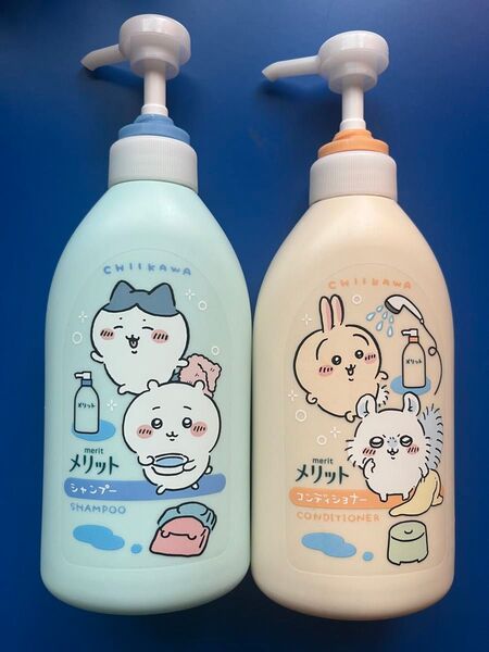 ちいかわ メリット 空きボトル シャンプー&コンディショナー 空ポンプ 440ml