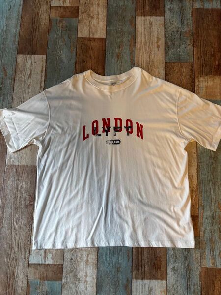 lyft VINTAGE LONDON LOGO BIG T-SHIRT - WHITE XL