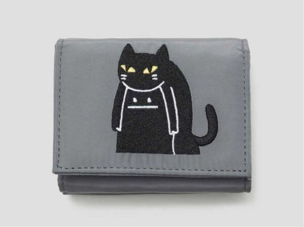 グラニフ ネコカブリビューティフルシャドー ミニウォレット 財布 コインケース 三つ折り財布