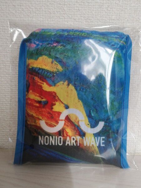 新品未使用 非売品 NONIO ART WAVE 限定アート エコバッグ ブルー 青 ノベルティグッズ