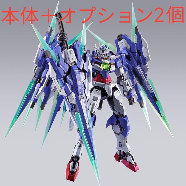 【輸送箱未開封】METAL BUILD ダブルオークアンタ フルセイバー + フルセイバー用オプションセット2個 メタルビルド