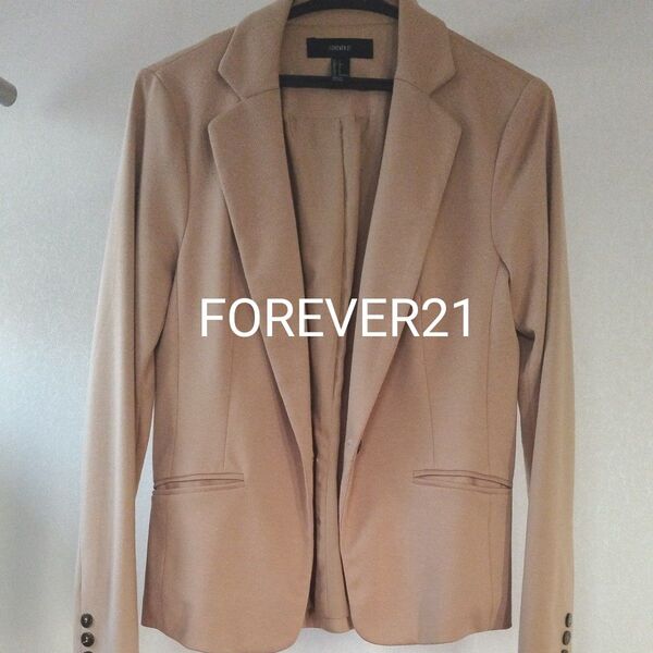 FOREVER21 ジャージ素材 ジャケット ベージュ