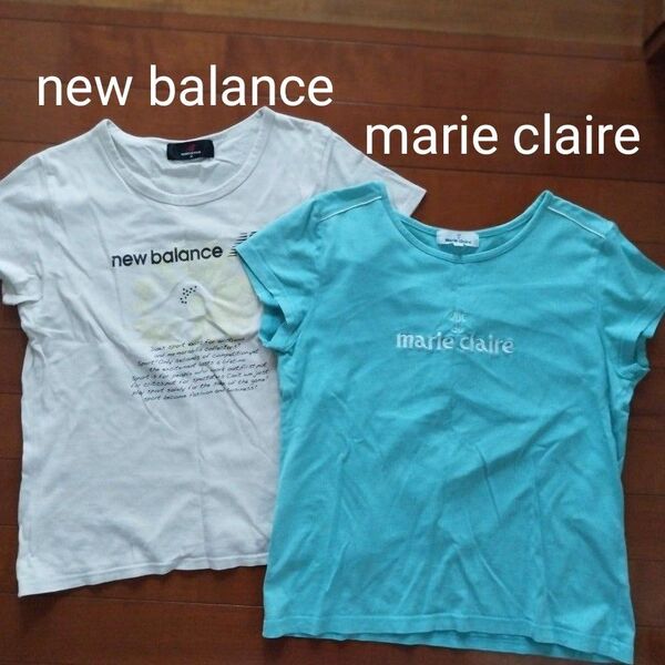 レディース Tシャツ 2枚セット marie claire new balance