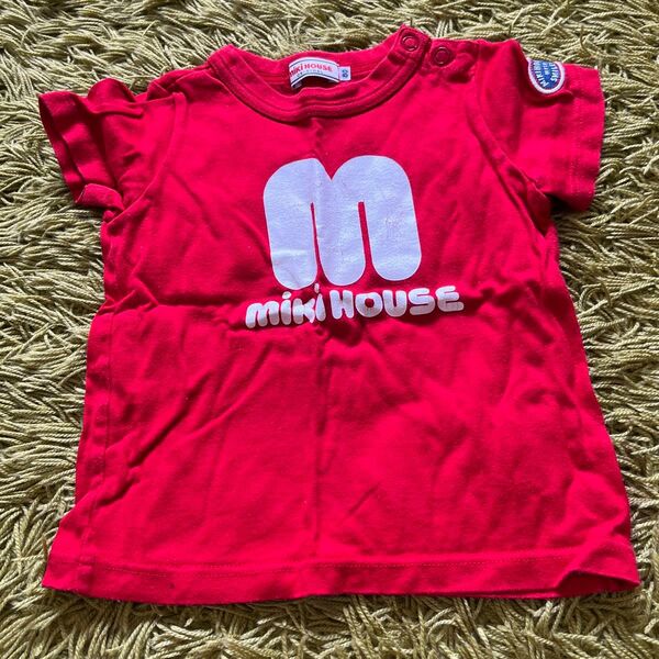 miki HOUSE Tシャツ 80サイズ レッド