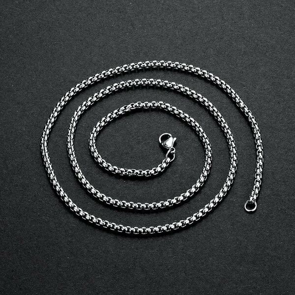 アズキチェーン ネックレス シルバー 3mm/55cm メンズ レディース シンプル カジュアル685902