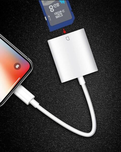 o017 iPhone iPad SDカードカメラリーダー データ転送 ライトニング アイフォン アンドロイド658