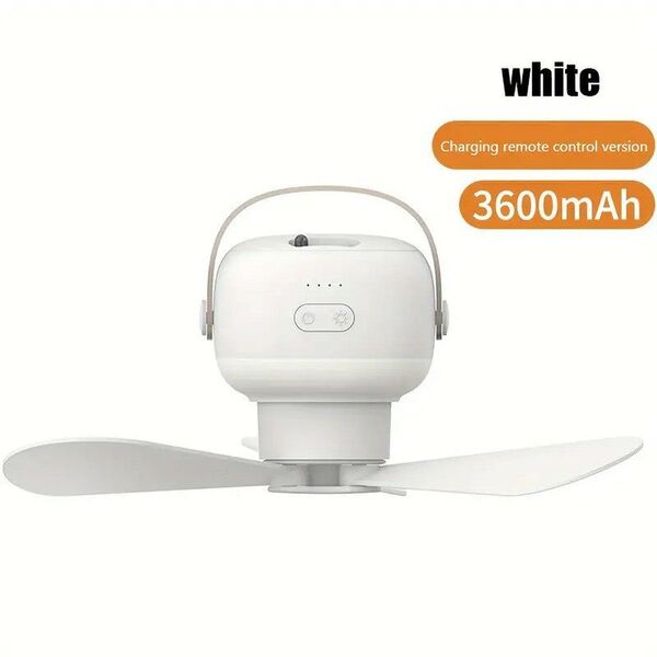 テンポラリー 充電式 軽量 ファン LEDランプ付き ポータブルファン 扇風機 アウトドア キャンプ 空調956192