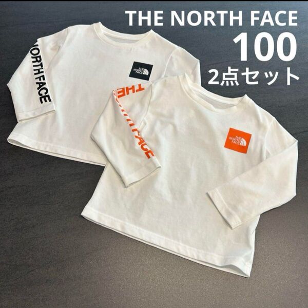 100 THE NORTH FACE モールスクエアロゴT ロンT 長袖 長袖Tシャツ Tシャツ