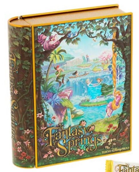 【缶のみ】ファンタジースプリングス ディズニーシー チョコレート缶 ブック型*¨*.