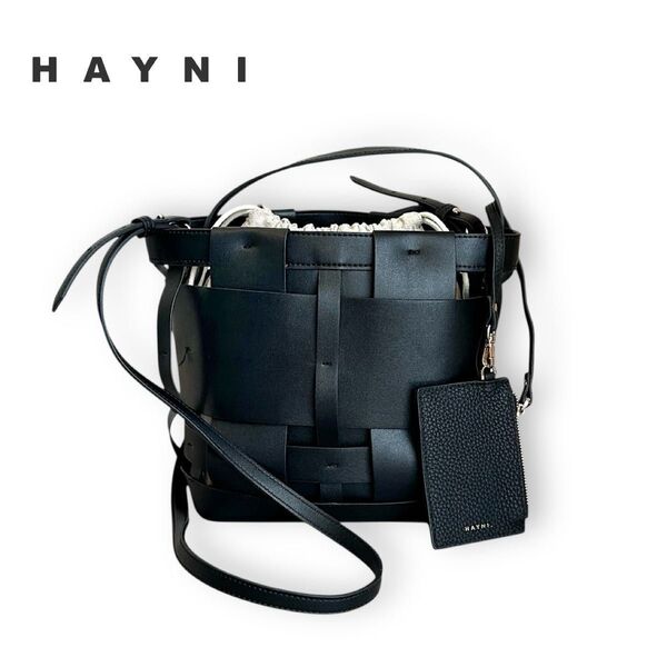 ヘイニ HAYNI オプメール Opmeil 2way ショルダーバッグ ブラック★パスケース付き★