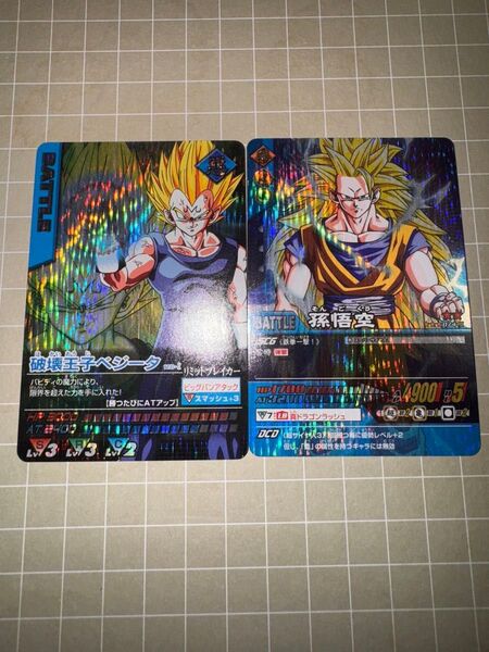 ドラゴンボールデータカードダス 破壊王子ベジータ & 孫悟空