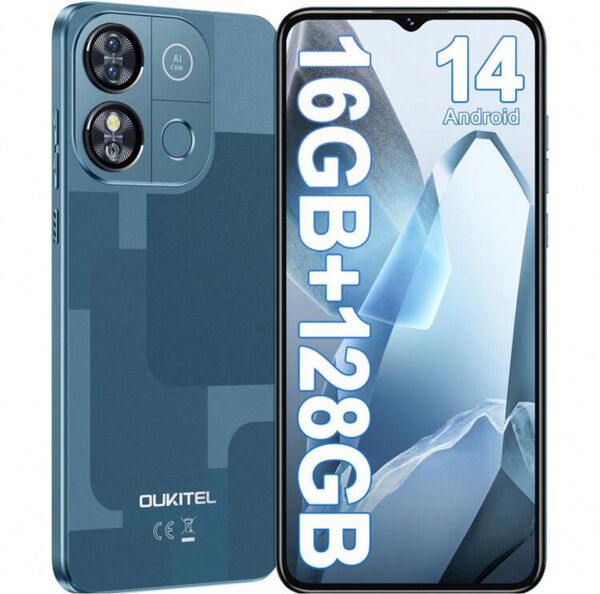 【最安値】 OUKITEL C57PRO SIMフリーAndroid 14 BLUE