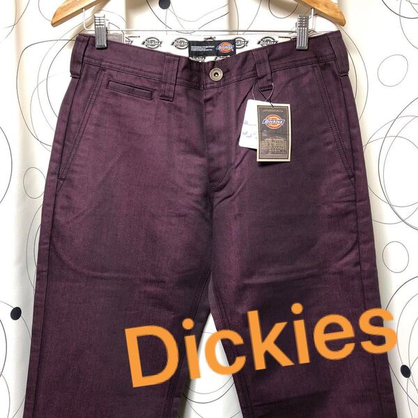 【Dickies ディッキーズ】ワークパンツ ローライズ タイトフィット 30インチ メンズ ダークレッド チノパンツ