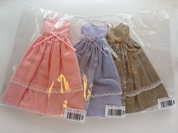 リカちゃんキャッスル お人形教室 SPドレス ドットチュールドレス リトルファクトリー リカちゃん 服 3着セット