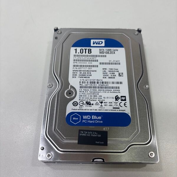 3.5インチ HDD 1TB 33450時間 ♯1646
