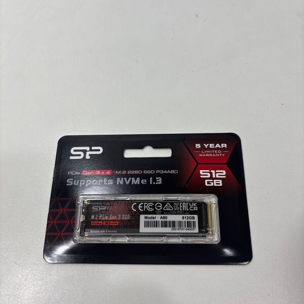 シリコンパワー M.2SSD 512GB 新品未開封