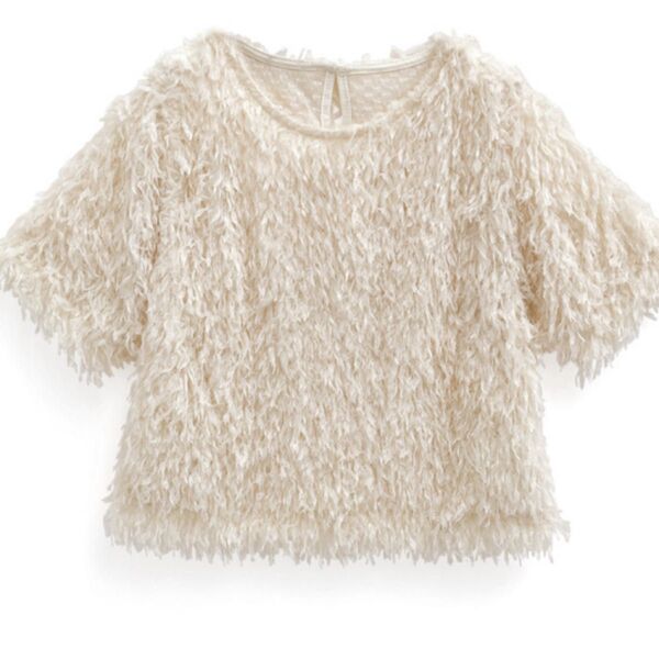 GRL フェザーショート丈トップス