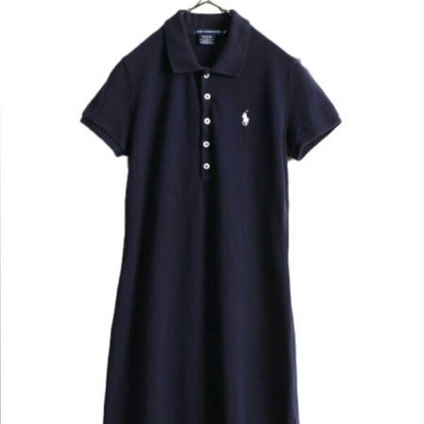 ポロラルフローレン スポーツ ロングワンピース ネイビー M Polo Ralph Lauren sport