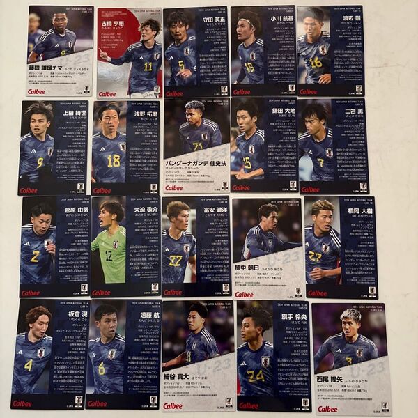 2024 サッカー日本代表 トレーディングカード 20枚セット Calbee