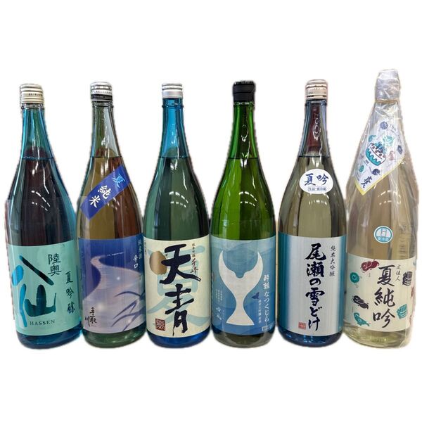 あ17 夏酒一升瓶6本 各蔵の最新詰め又は飲み頃のお酒