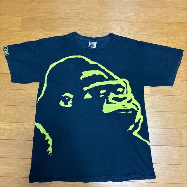 x-large ゴリラ ロゴ Tシャツ 半袖 カットソー メンズM プリント Tシャツ 古着 エクストララージ