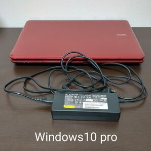 NEC ノートPC レッド ACアダプター付き Windows10pro