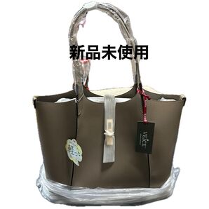 新品未使用 VEICE トートバッグ グレージュ A4サイズ収納可