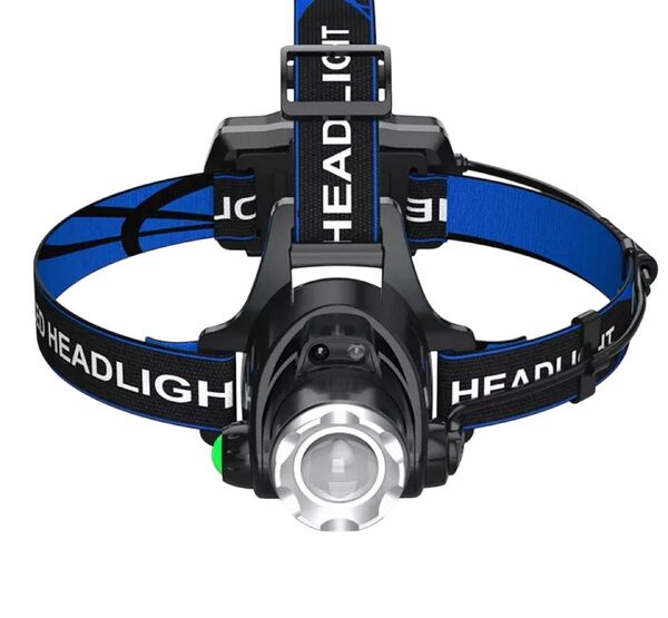 【充電式】超高輝度LEDヘッドライト 3モード点灯&長時間使用可 電池2本付属
