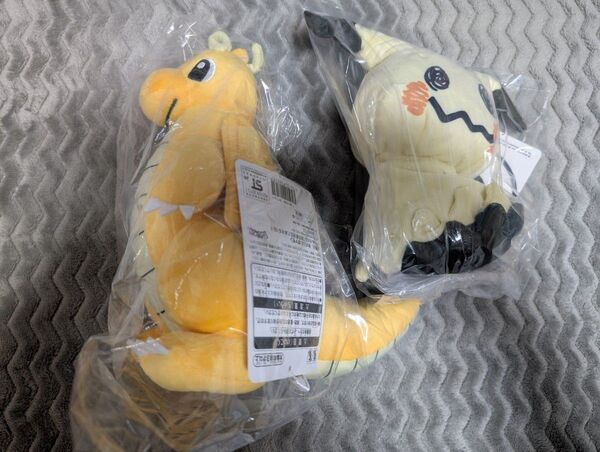 新品 タグ付き ポケモンセンターオリジナル ぬいぐるみ カイリュー ミミッキュ