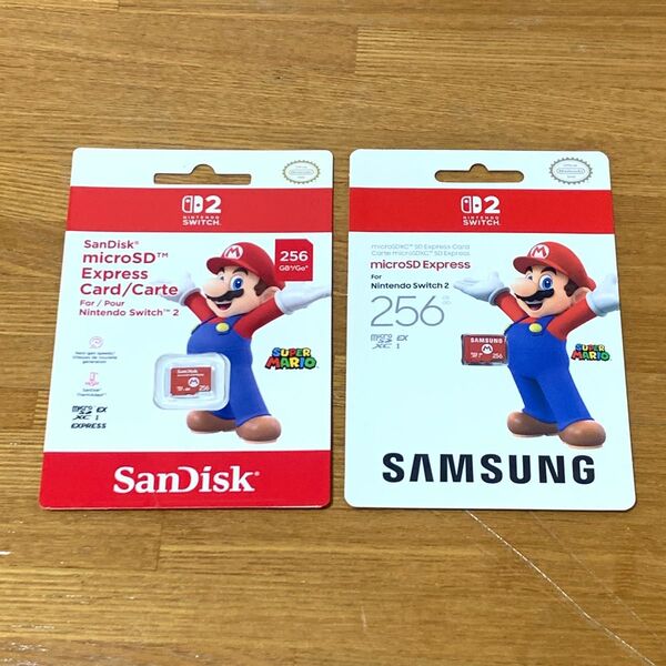 【新品未開封】SanDisk Samsung 各1枚 microSD Express Card 256GB Switch 2