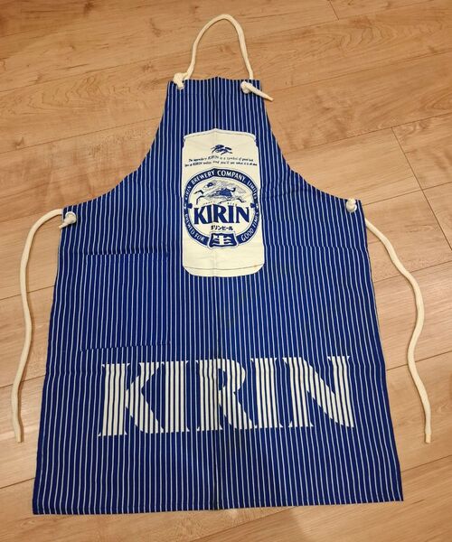 キリンビール KIRIN エプロン 年代物 ストライプ 非売品 ヴィンテージ