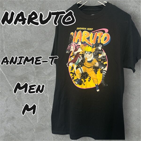 NARUTO-ナルト00S- アニメTシャツ メンズ Mサイズ ブラック