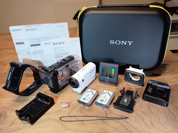 【純正バッテリー計2個+純正レンズプロテクター付き】極上品 SONY FDR-X3000R リモコン同梱モデル【取説付き】