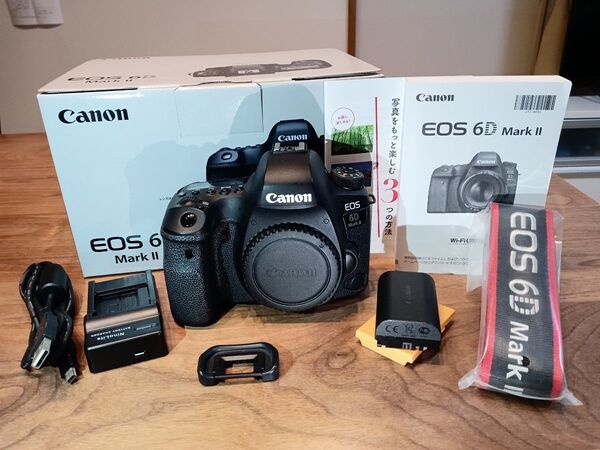 限界価格【インターフェイスケーブル付】極美品 Canon EOS 6D MarkII ボディ【取説+元箱+返金保証付き】