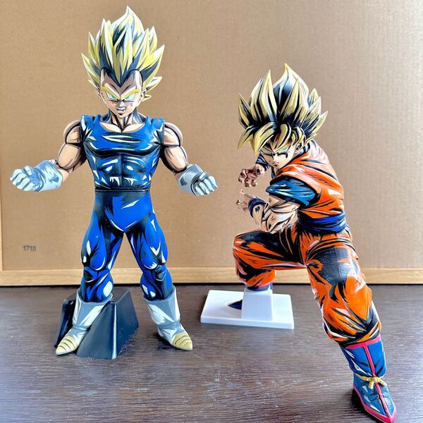 ドラゴンボール グランディスタ 孫悟空 ベジータ リペイント フィギュア 二次元彩色 つや消し