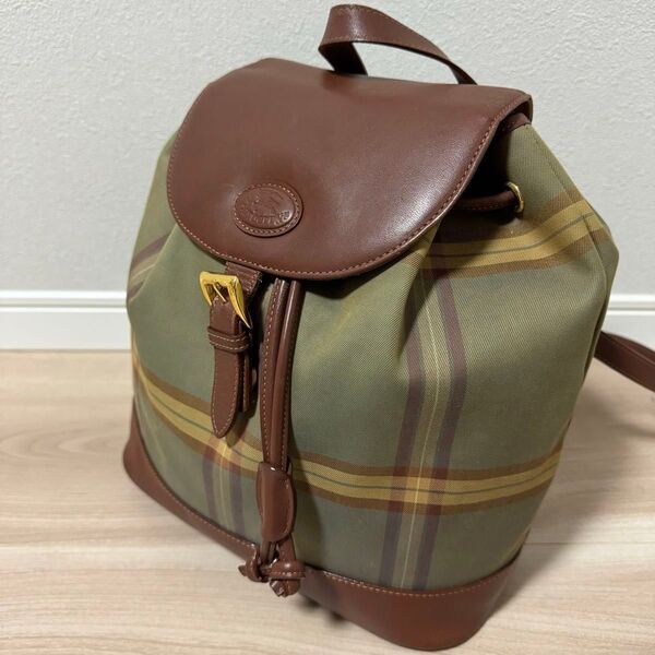 【激レア】 BURBERRY クラシックチェック レザー バックパック リュック ヴィンテージ