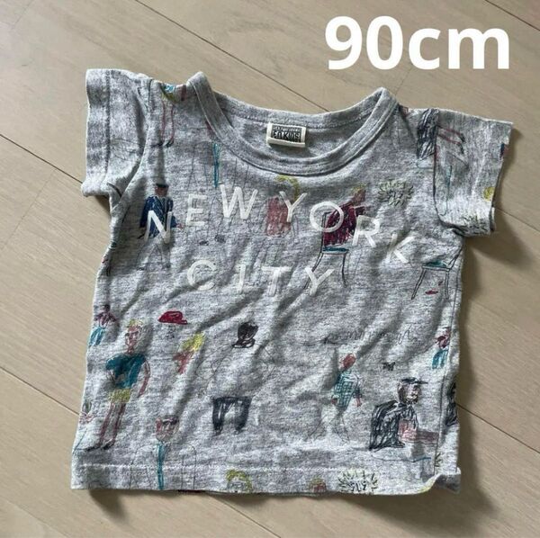 F.O.KIDS 半袖 Tシャツ 夏 グレー 男の子 女の子 ミヤタチカ コラボ カラフル 可愛い 90cm おしゃれ 半袖Tシャ