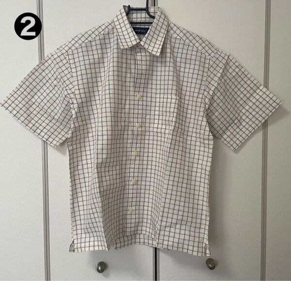 メンズ 半袖シャツ チェック柄 Mサイズ
