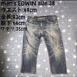 メンズ デニム 38 EDWIN エドウィン ジーンズ ジーパン ボトム