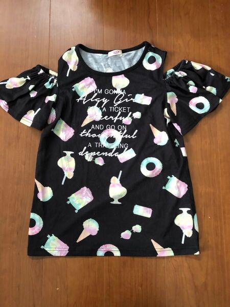 ALGY アルジー 肩スリット Tシャツ 160cm(150cmの時着用)