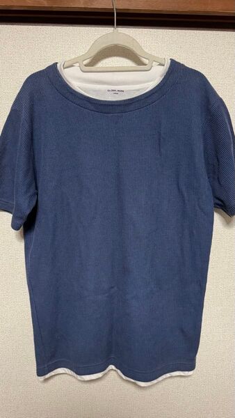 GLOBAL WORK 半袖Tシャツ ネイビー Lサイズ