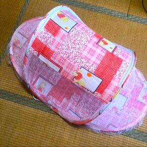 新品 ベビー蚊帳 ピンク くま柄 ベビー蚊帳 蚊から赤ちゃんを守る!小さくたためて持ち運び便利
