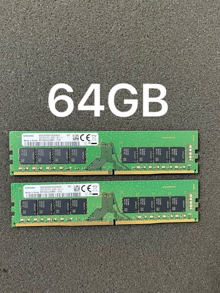 SAMSUNG デスクトップ 用メモリ DDR4 PC4-2666V 64GB(32GB*2本)●H05